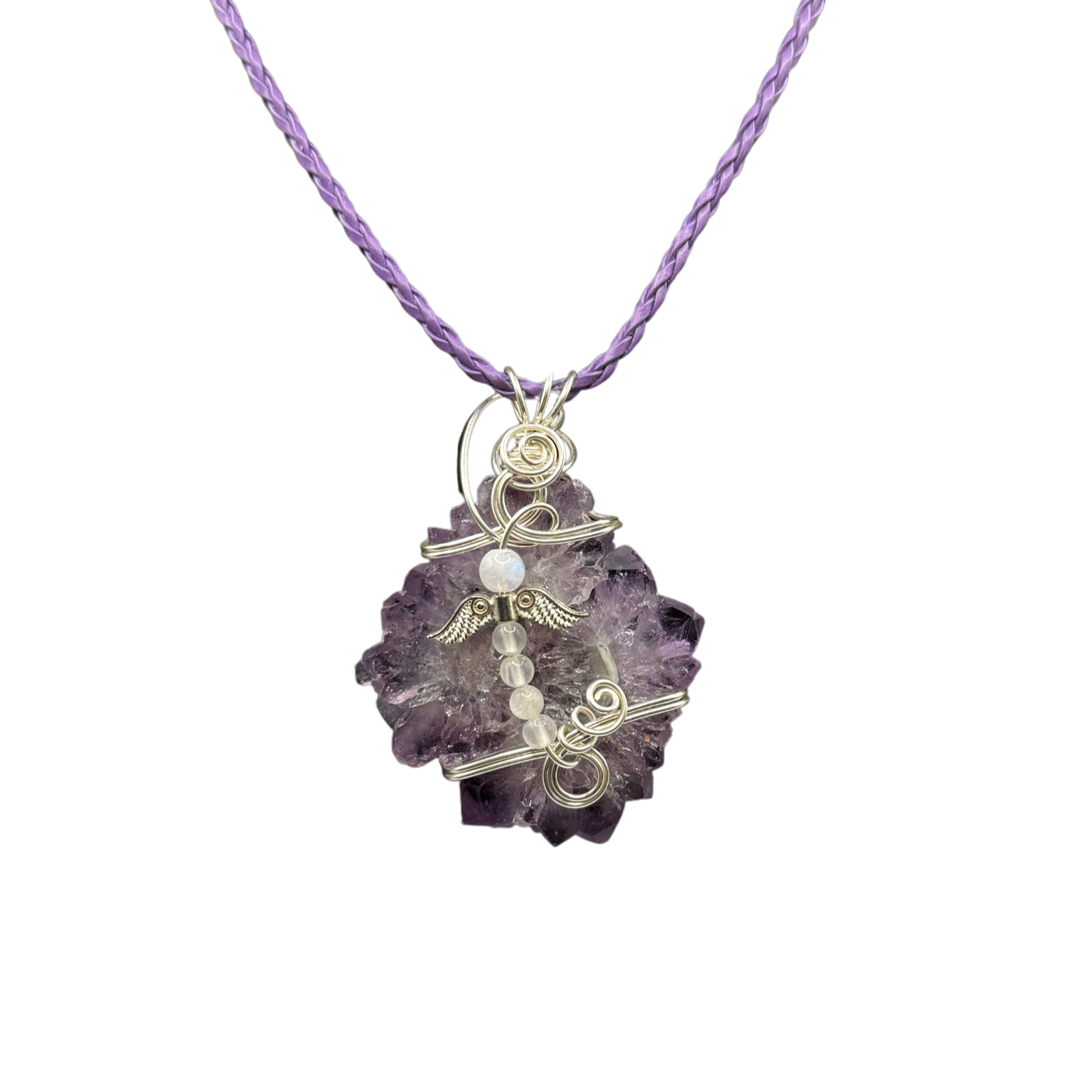 Amethyst stalactite pendant