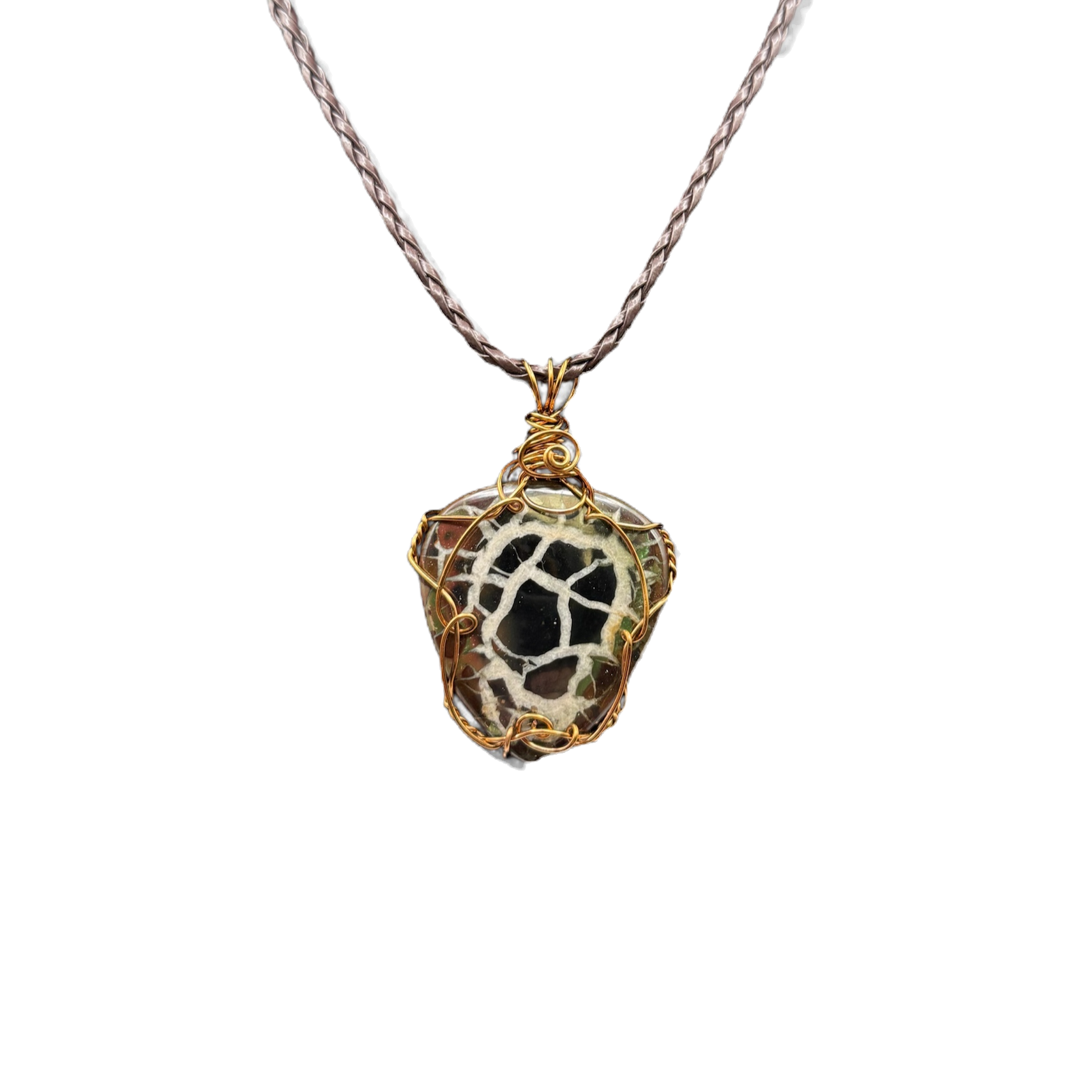 Septarian nodule pendant